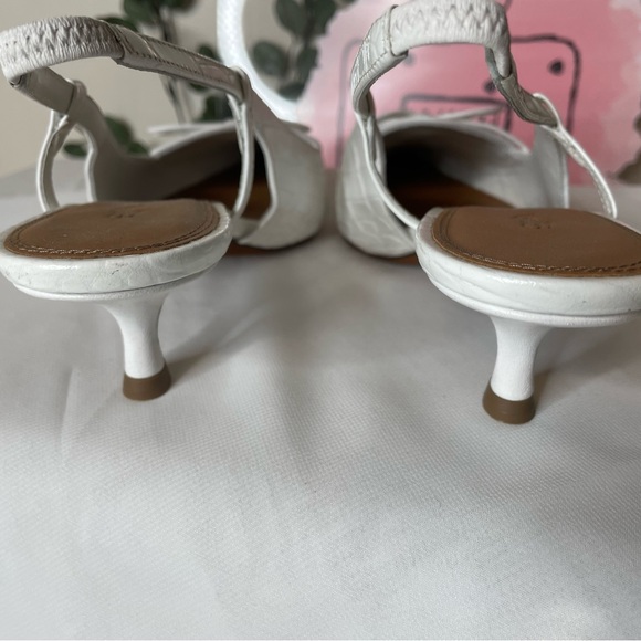 Polo RL White Croc Leather Slingback - Picture 8 of 11